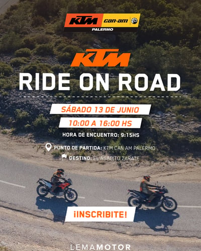 KTM Ride On Road: Veni a disfrutar la ruta junto a la comunidad KTM
